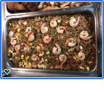Tray Of Chicken & Shrimp Fried Rice ( Bandeja De Chaulafan )