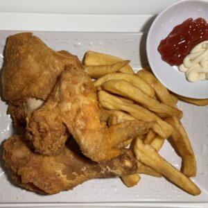 3 Pieces Fried Chicken, French Fries