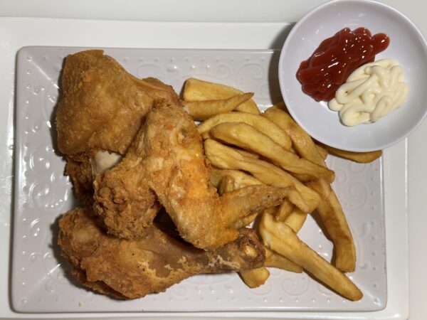 3 Pieces Fried Chicken, French Fries
